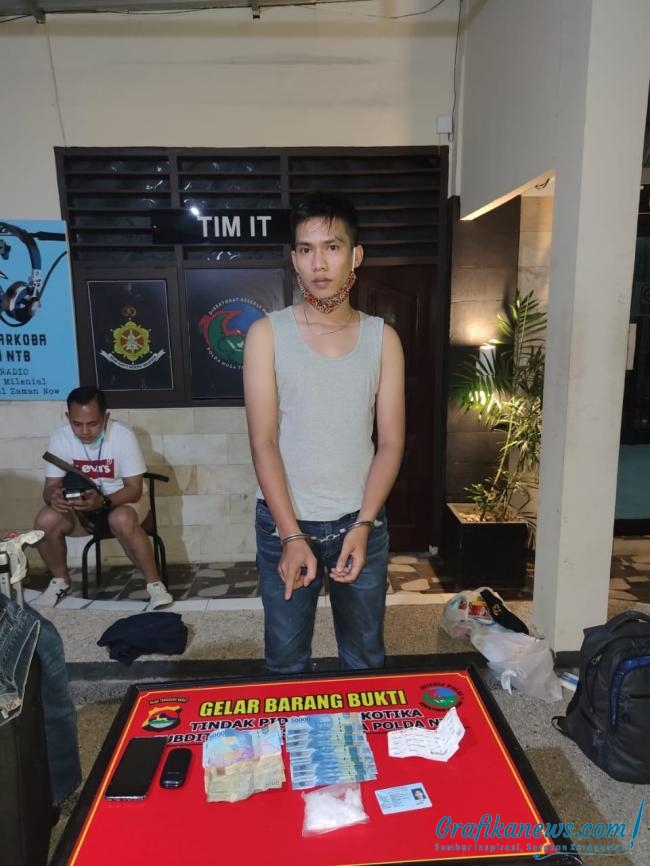 Lagi, Ditresnarkoba Polda NTB Tangkap Pengedar Narkoba Asal Aceh
